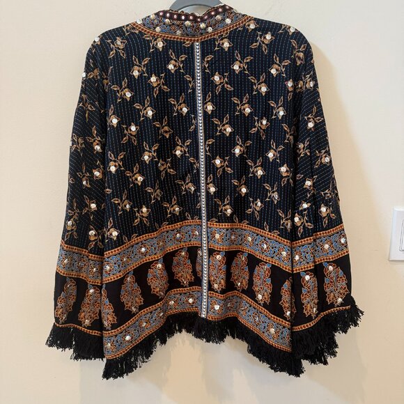 NWT Free People Rays of Light Jacket, Midnight Combo, size L - Picture 5 of 14